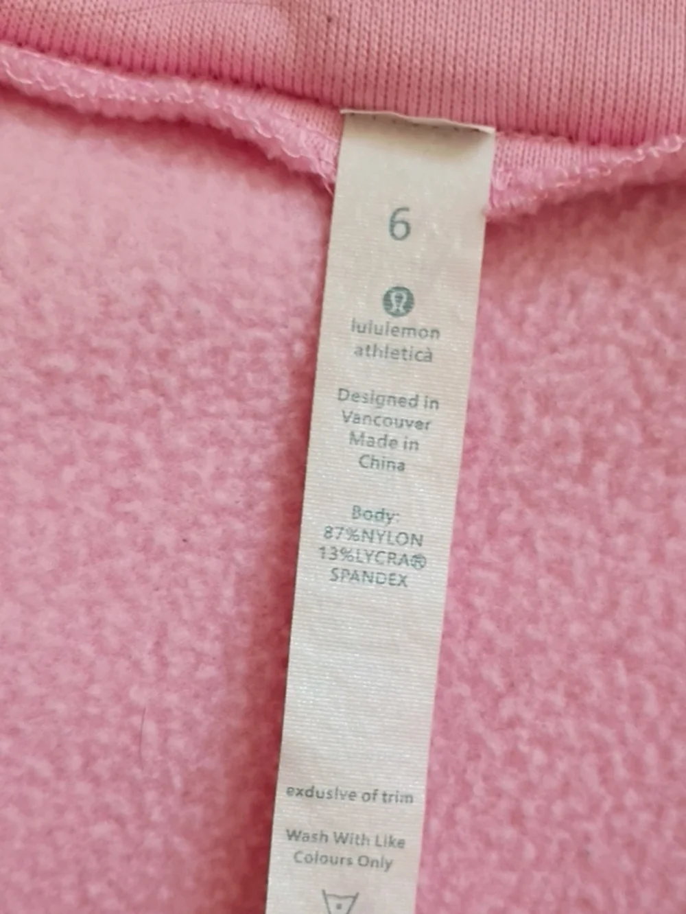 Lululemon Funnel-Neck Half-Zip Oversized Pink Tide Sweatshirt sz 6